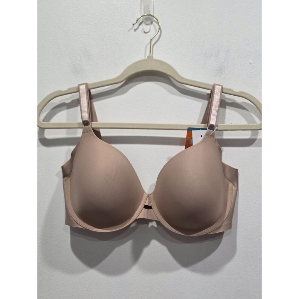 NWT Warner’s No Side Effects Underwire Bra 36D Nude Beige Smoothing